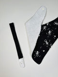 Glow in the dark* Skeletons  Bandana bib + Holder