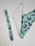 Bat Bandana bib + Holder