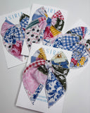 Flower Patches -Single Clip Serge Bow