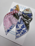 Flower Patches -Single Clip Serge Bow