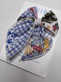 Flower Patches -Single Clip Serge Bow