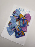 Books & Pencils  - Set of 2 Clips bow