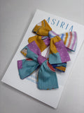 Books & Pencils  - Set of 2 Clips bow