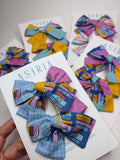 Books & Pencils  - Set of 2 Clips bow