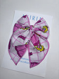 Peach-  Clip Serge Bow