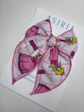 Peach-  Clip Serge Bow