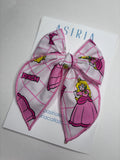 Peach-  Clip Serge Bow