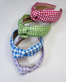 Gingham Prints Knot Head Band