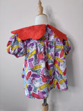 Pink Back to School - Matilda Flower Collar TOP