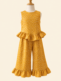 Mostaza Floreado - Fiorella top